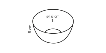 Стеклянная миска GIRO 16 см, арт. 389216