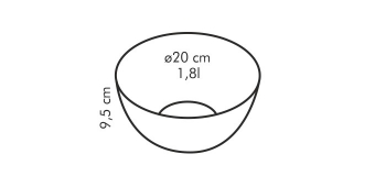 Стеклянная миска GIRO 20 см, арт. 389220
