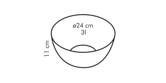 Стеклянная миска GIRO 24 см, арт. 389224