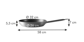Сковорода GrandCHEF 32 см, длинная ручка, арт. 606832