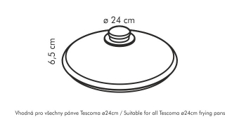 Стеклянная крышка UNICOVER 24 см, арт. 619024