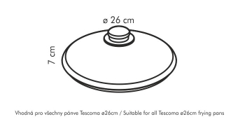 Стеклянная крышка UNICOVER 26 см, арт. 619026