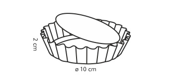 Формы DELICIA с волнистыми краями и съемным дном, 10 см, 4 шт, арт. 623111