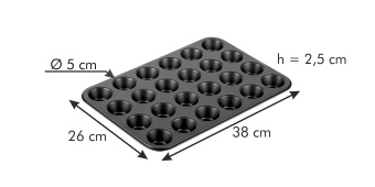 Форма для 24 мини-кексов DELICIA 38 x 26 cm, арт. 623226