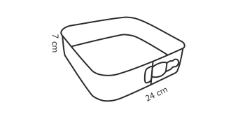 Форма для торта раскладная квадратная DELICIA 24x24 см, арт. 623296