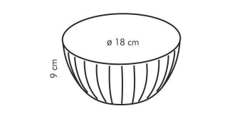 Миска пластиковая DELICIA d 18 см. 1.5 л.желтый