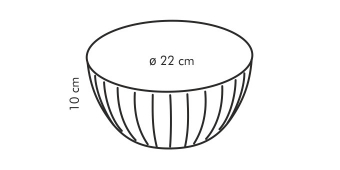 Миска пластиковая DELICIA d 22 см. 2.5 л.белый