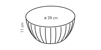 Миска пластиковая DELICIA d 28 см. 5.0 л.желтый