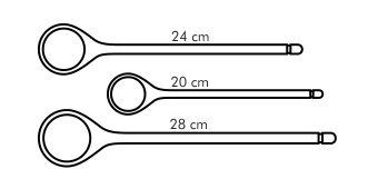 Набор WOODY из 3-х круглых ложек 20, 24 и 28 см, арт. 637410