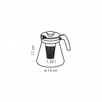 Чайник TEO 1.25л, с ситечками для заваривания, арт. 646623