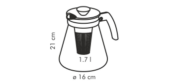 Чайник TEO с ситечками для заваривания, 1.7 л, арт. 646624