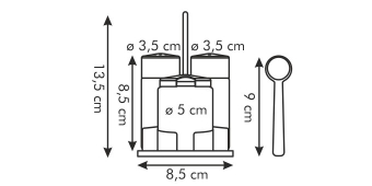 Набор соль, перец и салса CLUB, арт. 650326