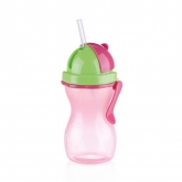 Детская бутылочка с трубочкой BAMBINI 300мл. розовая, арт. 668172.53