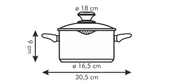 Кастрюля  PRESTO с воронкой и крышкой, 18 см, 2 л, арт. 728318