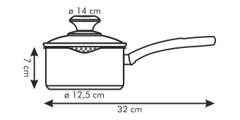 Ковш PRESTO с воронкой и крышкой 14 см, 0.75 л, арт. 728614