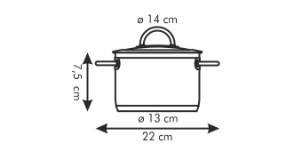 Кастрюля VISION с крышкой, 14 см, 1 л, арт. 779214