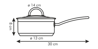 Ковш VISION с крышкой 14 см, 1 л, арт. 779414