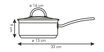 Ковш VISION с крышкой 16 см, 1.5 л, арт. 779416