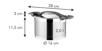 Кастрюля ULTIMA с крышкой d 16 см, 2,0 л., арт. 780621