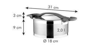 Кастрюля ULTIMA с крышкой d 18 см, 2.0 л., арт. 780632