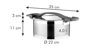 Кастрюля ULTIMA с крышкой d 22 см, 4.0 л., арт. 780634