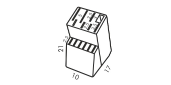Блок для 13 ножей, ножниц и точилки WOODY, арт. 869508