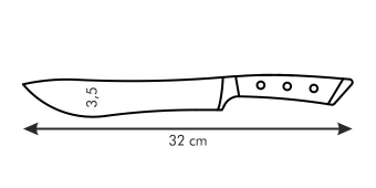 Нож мясной AZZA 19 см, арт. 884538