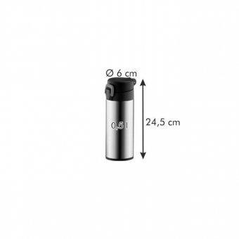 Спорт-термос с замком CONSTANT 0,5 л, нержавеющая сталь, арт. 318531