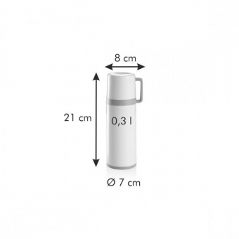 Термос с кружкой CONSTANT CREAM 0.3 л. нержавеющая сталь, арт.318550