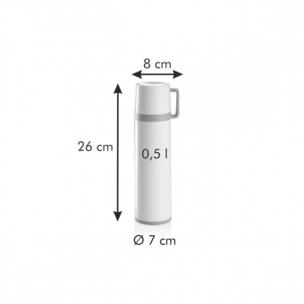 Термос с кружкой CONSTANT CREAM 0.5 л. нержавеющая сталь, арт. 318551